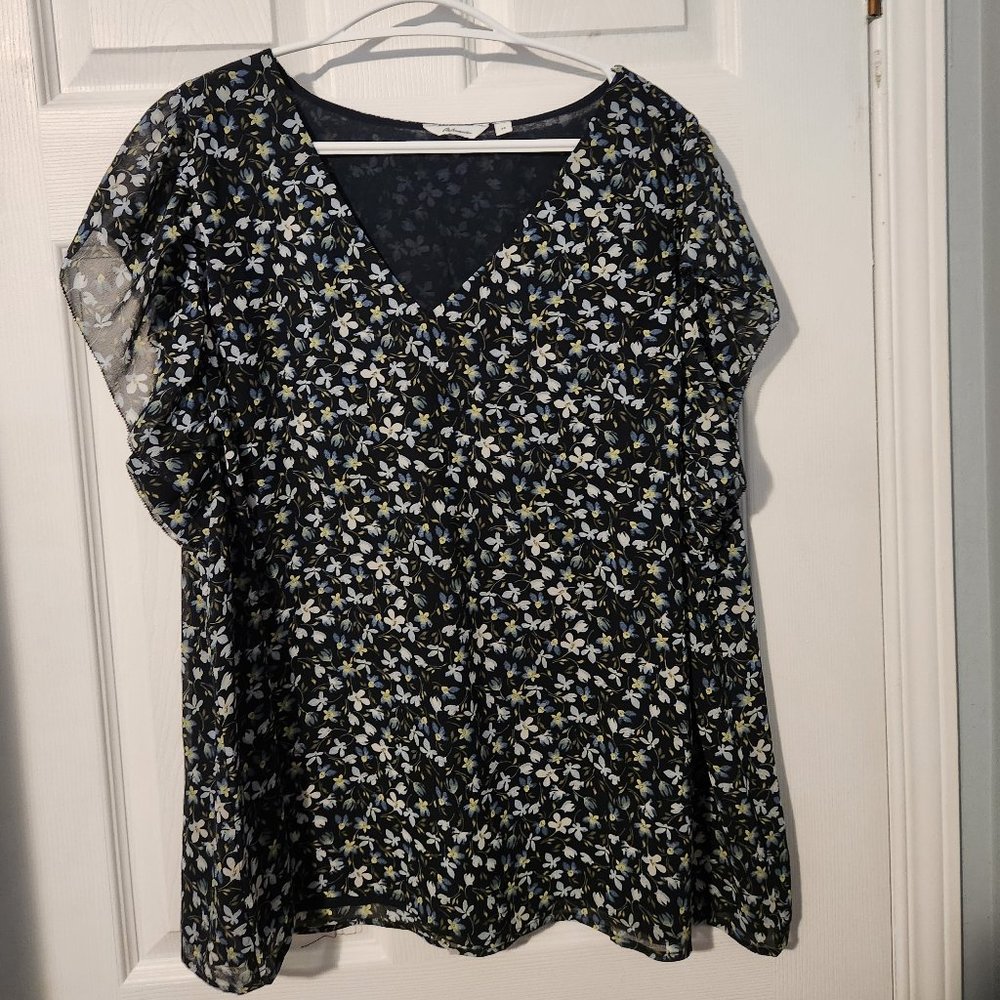 Reitmans cap short sleeved blouse, size 2X